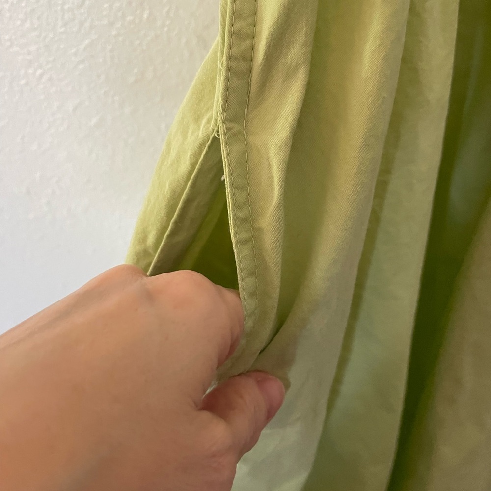 Altar'd State Light Green Midi 100% Cotton Dress Size Small w/ Pockets - Picture 3 of 7